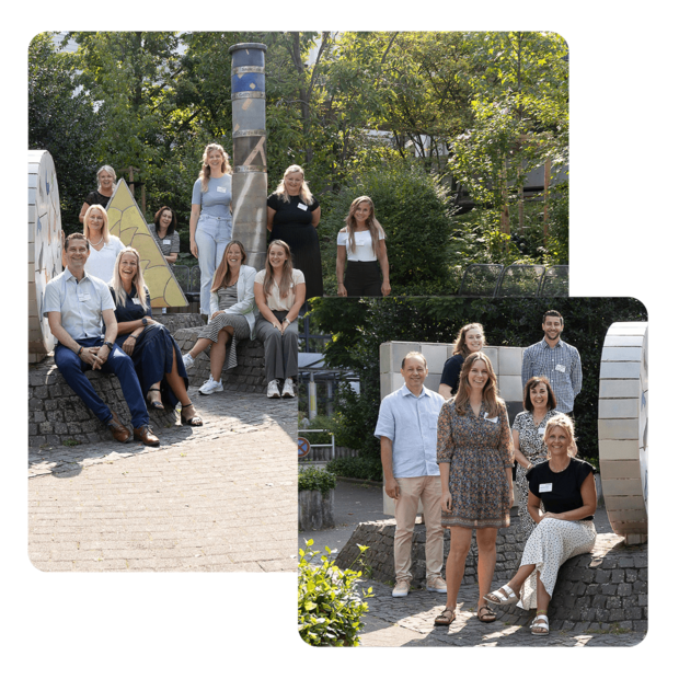 Das gesamte Team der Augusta Akademie Das Foto zeigt das gesamte Team der Augusta Akademie im Garten