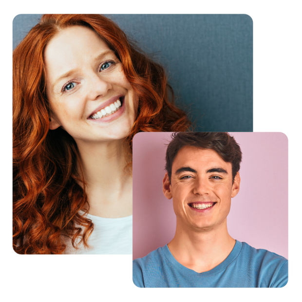 contrastwerkstatt - stock.adobe.com, Krakenimages.com - stock.adobe.com Zwei Teenager. Eine fröhliche, freundliche junge Frau und ein Junger Mann Junge in lässigem T-Shirt.